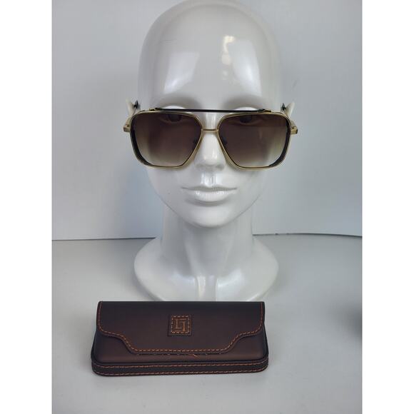 LUXURIATOR BY FRANCO Sunglasses Gold Frame - Picture 1 of 8